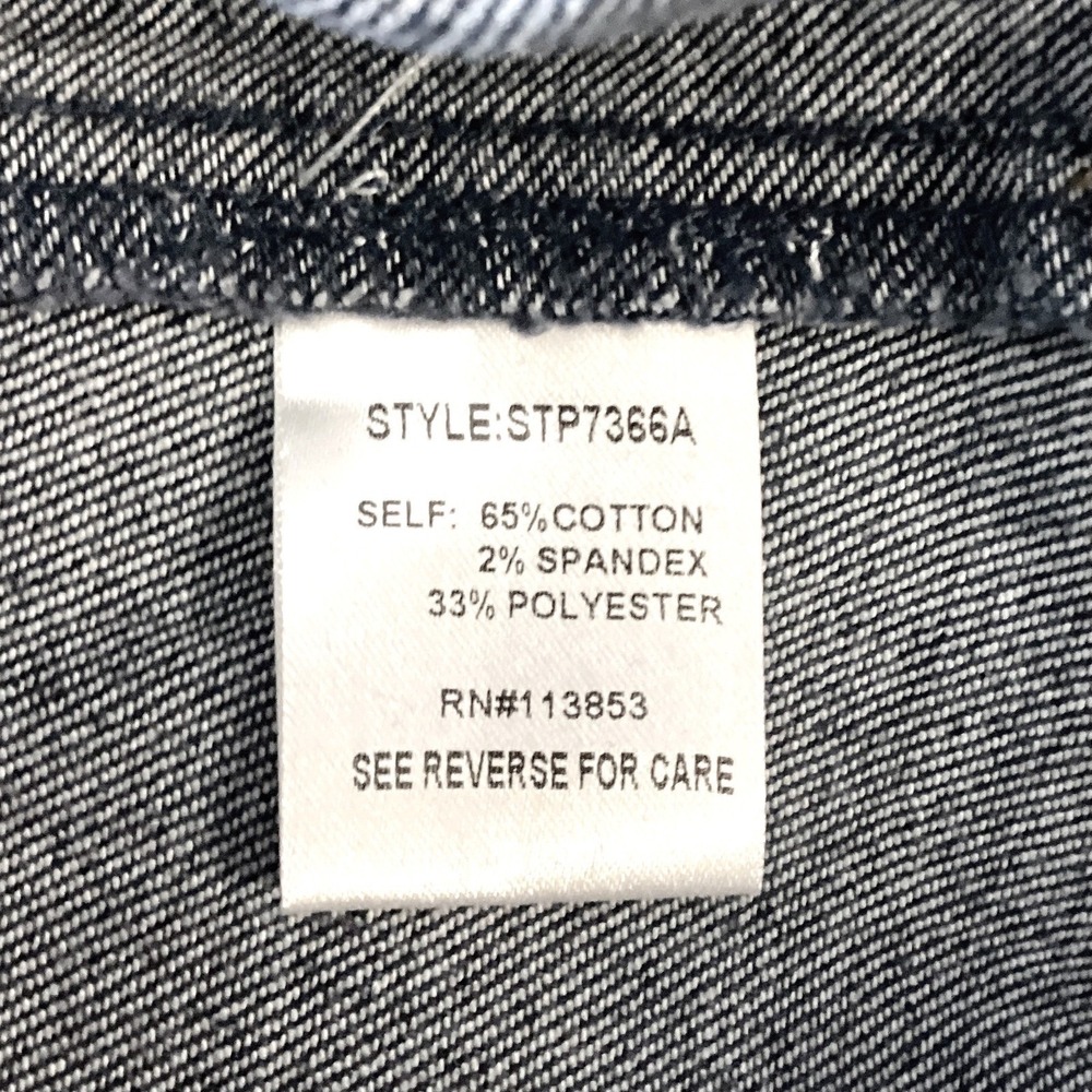 SugarLips Daze Denim Cargo Wide Leg Pants Mid-Blue Size Large - Picture 8 of 12